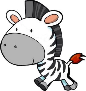 Baby zebra cartoon.