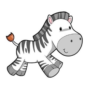 Baby zebra clipart.