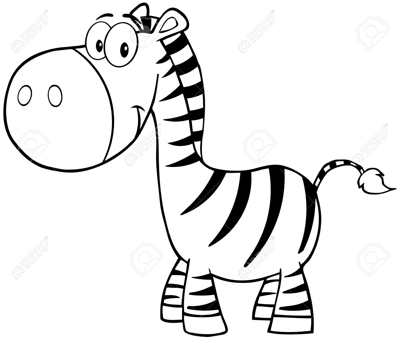 Zebra Black And White Clipart
