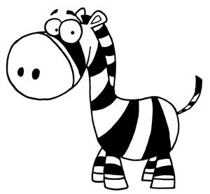 Zebra clipart black.