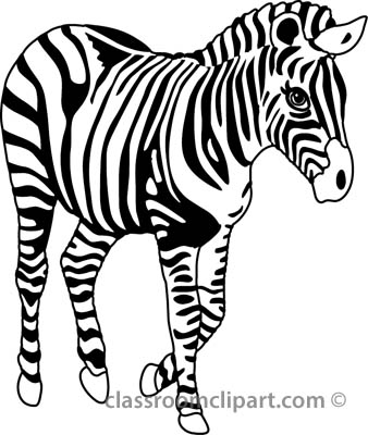Zebra clipart black.