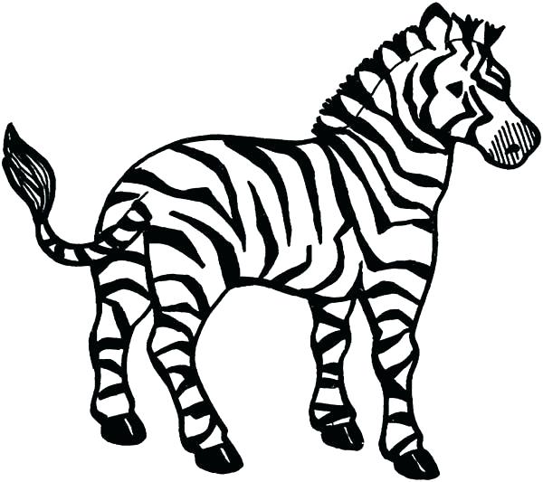 Zebra Clipart coloring sheet