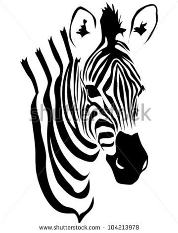 Zebra head vector.