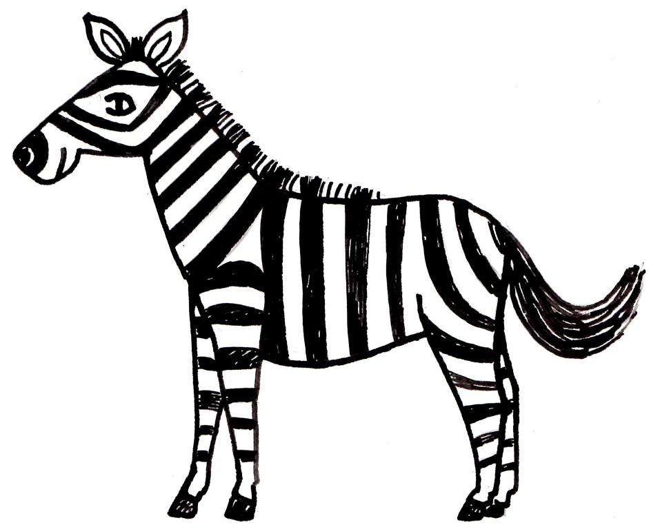 Free cartoon zebra.