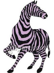 Realistic Running Zebra