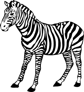Free zebra silhouette.