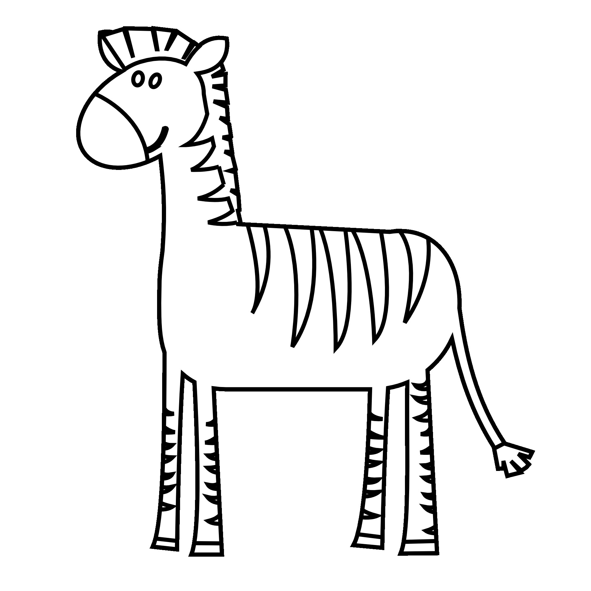 Zebra drawing easy.