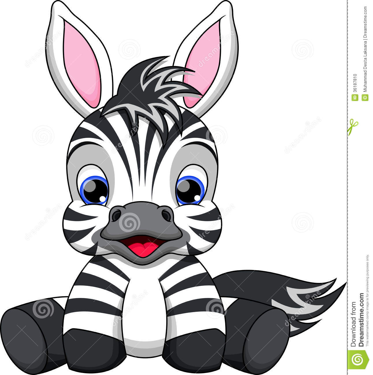 Baby zebra cartoon