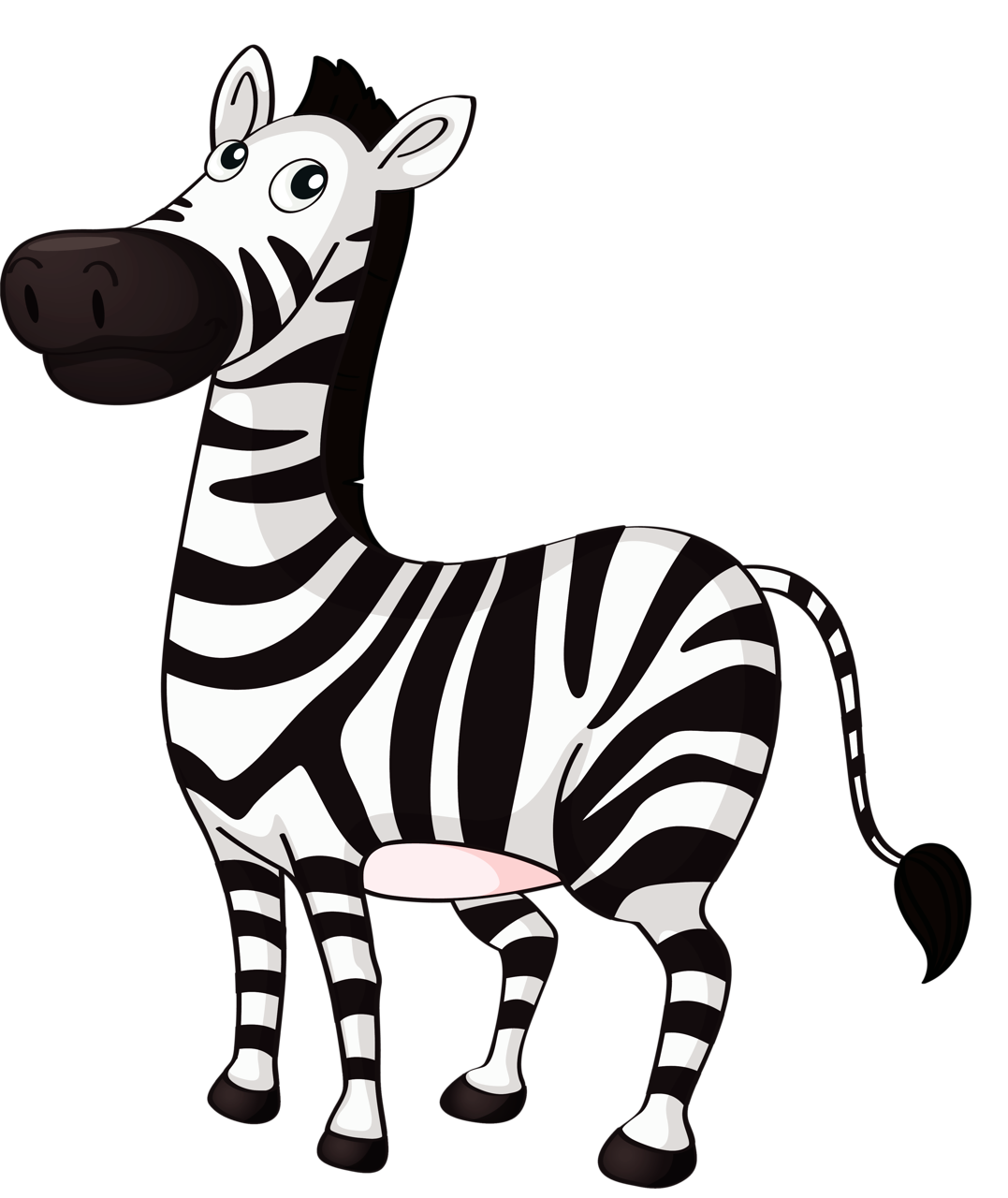 Zebra clipart black and white transparent background pictures on ...
