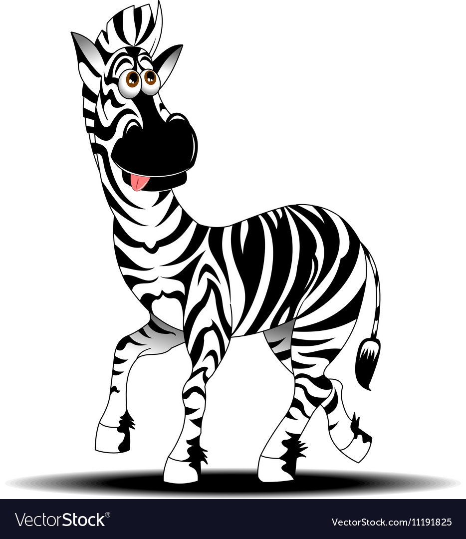 Cartoon zebra.