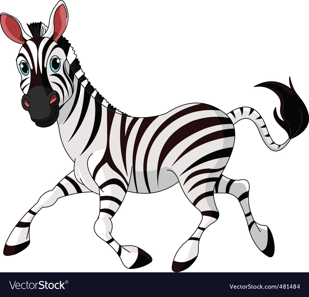 Cartoon zebra.