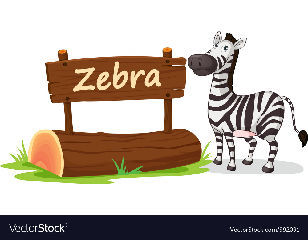 Zebra zoo sign.