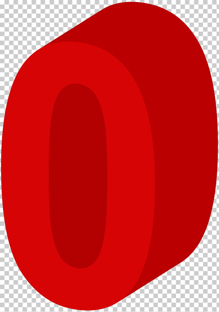 Red Circle Font Design, Number Zero Red PNG clipart
