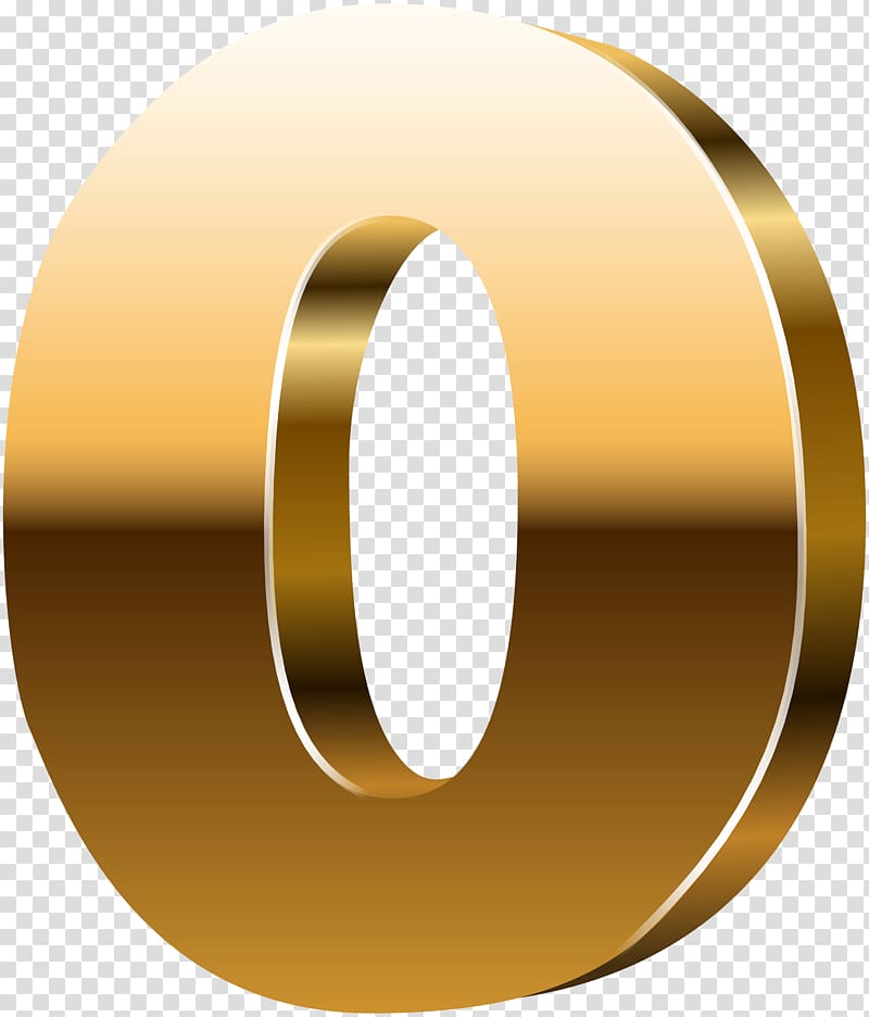 Gold zero illustration, Number Mirror , Number Zero