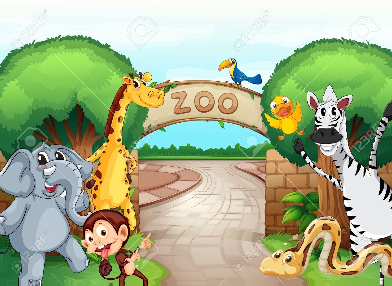 41 zoo clipart.