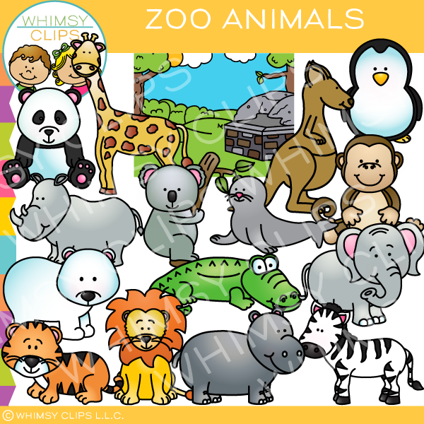 Fun Zoo Animals Clip Art