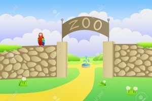 Zoo background clipart.