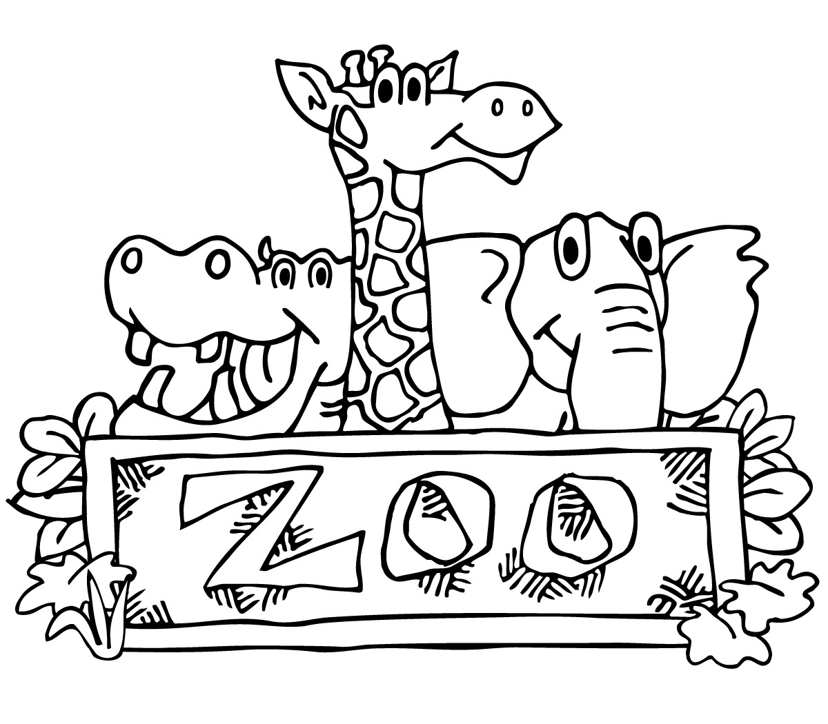 Zoo Clipart Black And White