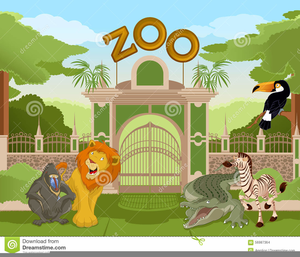 Animated clipart zoo.