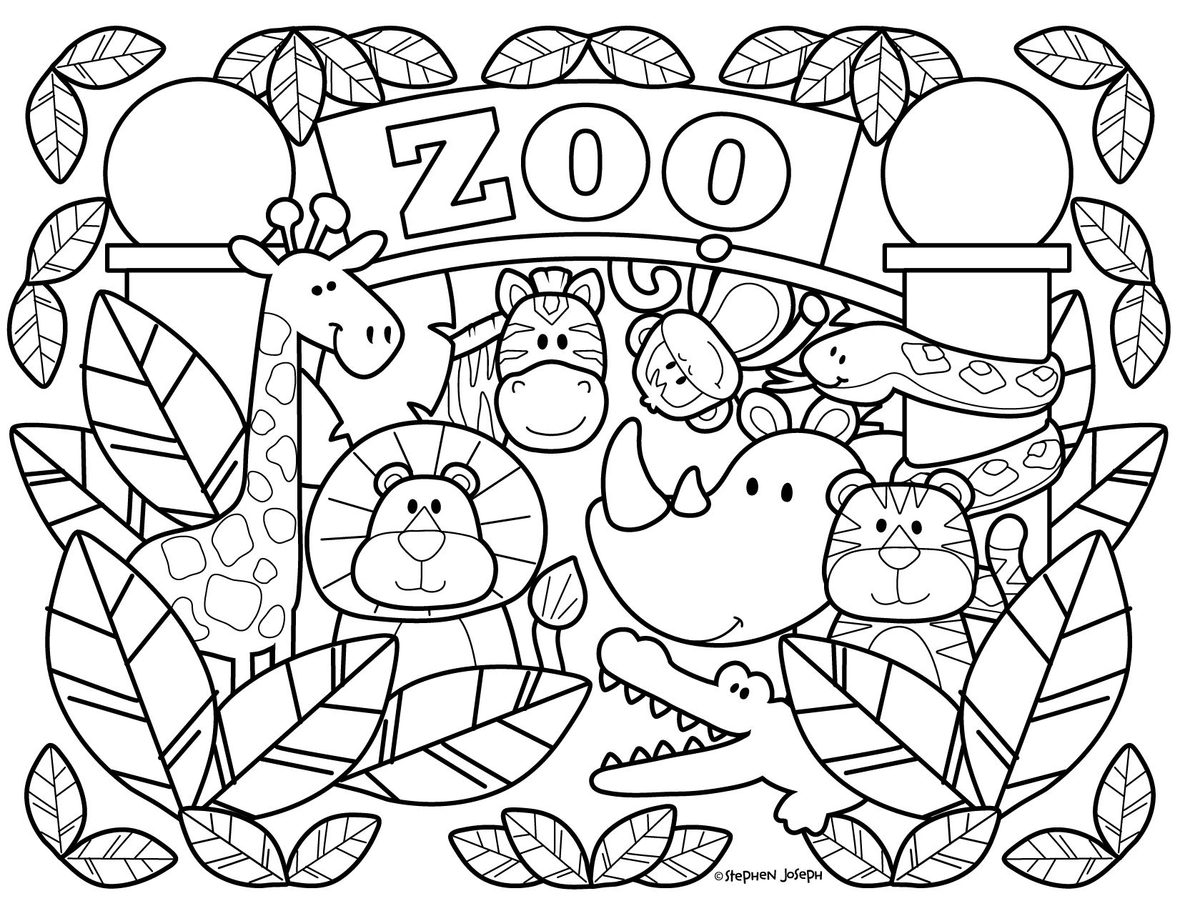 Zoo clipart coloring pictures on Cliparts Pub 2020! 🔝