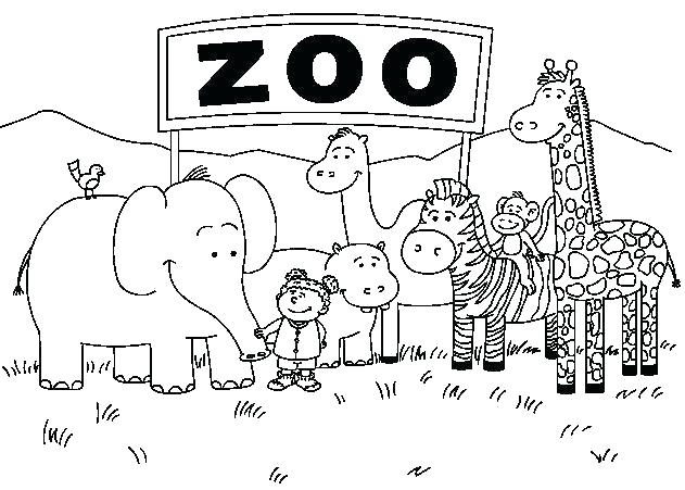 Free Zoo Clipart colouring page, Download Free Clip Art on