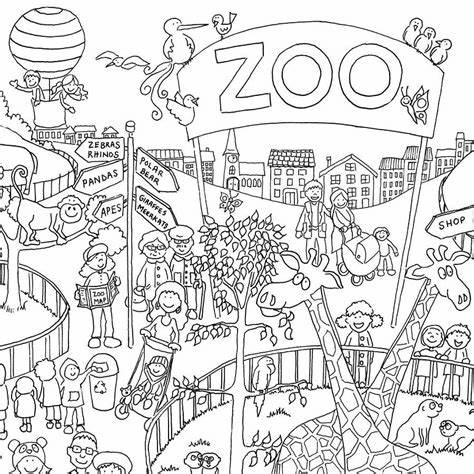 Zoo clipart drawing.