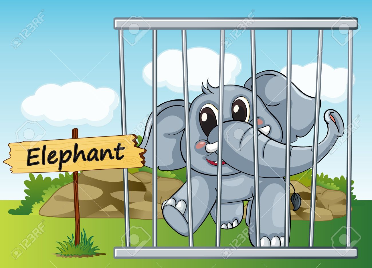 Zoo clipart elephant.
