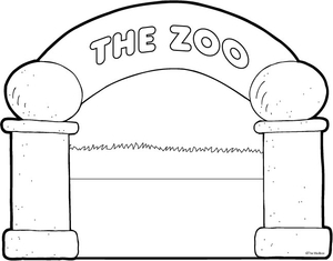 Zoo entrance clipart.