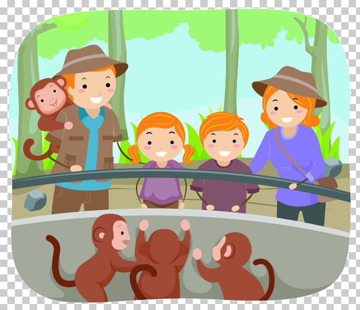 Zoo Stock photography , Family watch animals PNG clipart