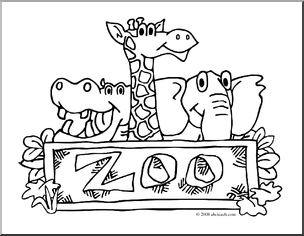 zoo clipart outline