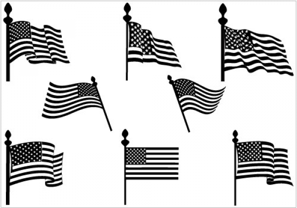 American Flag Clipart Silhouette and other clipart images on Cliparts pub™