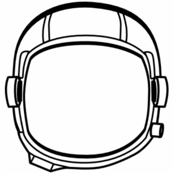 Astronaut Clipart Black And White Helmet and other clipart images on ...