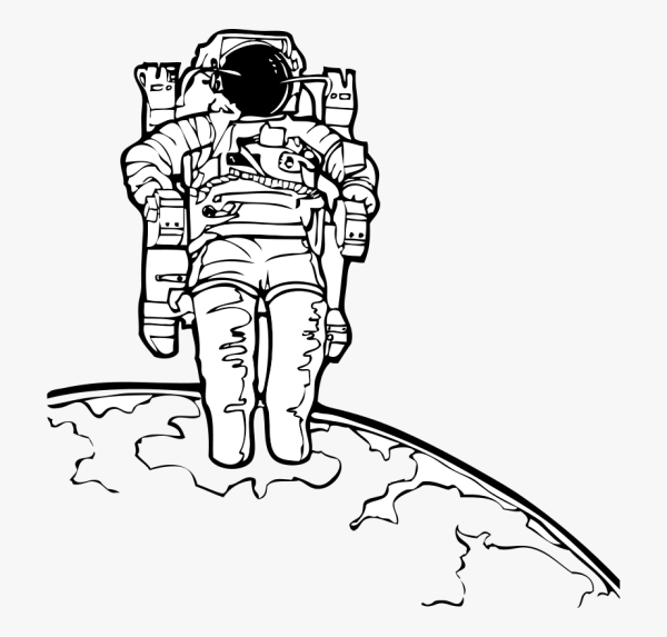 Astronaut Clipart Black And White Kid and other clipart images on