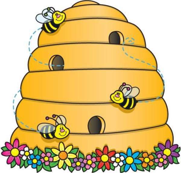 Beehive clipart bee. 
