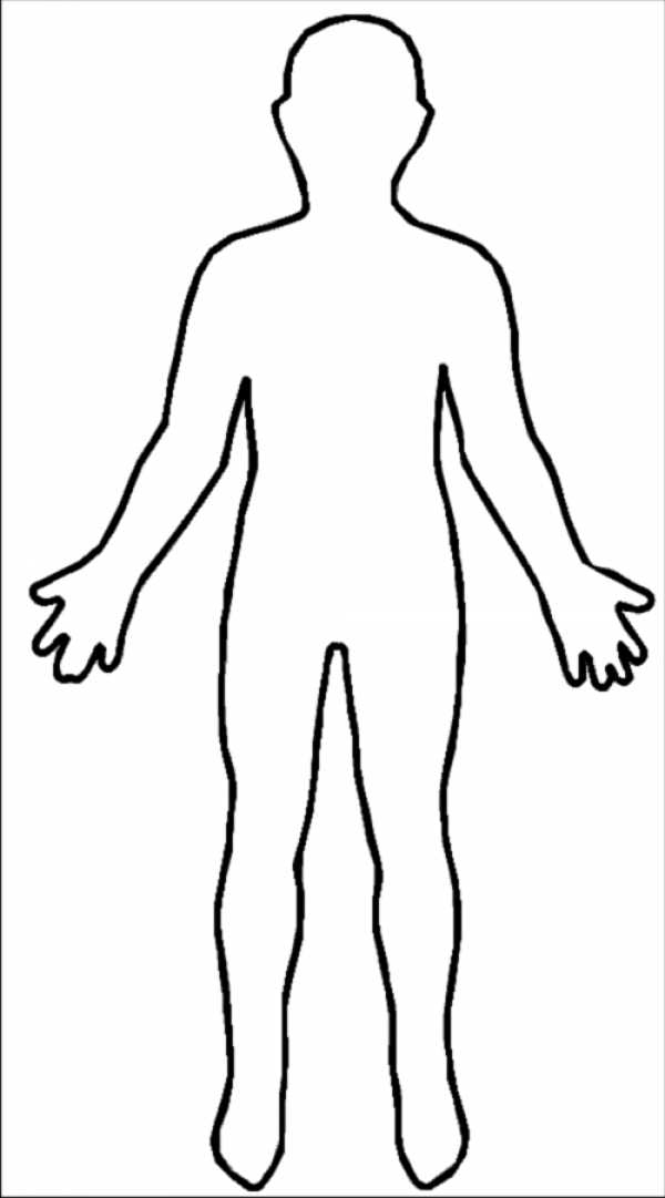 Body Outline Clipart Black And White And Other Clipart Images On