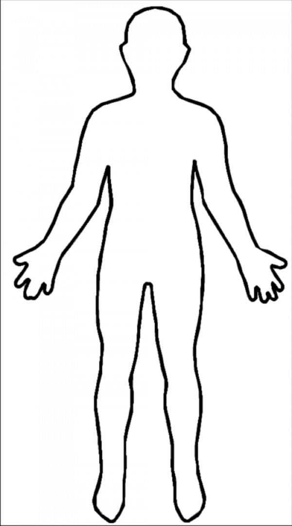 Body Outline Clipart Black And White and other clipart images on