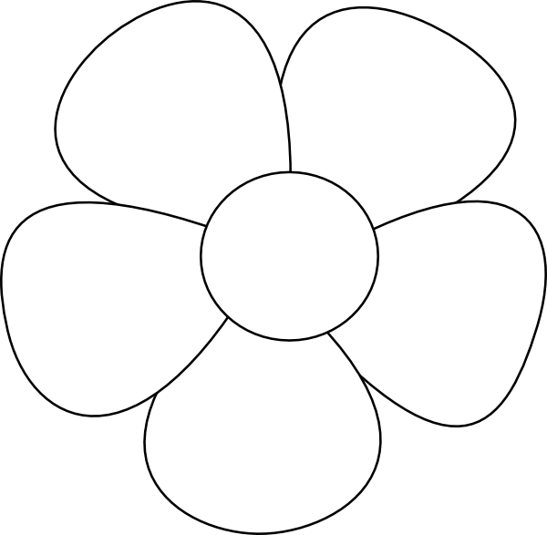 Flower Outline Clipart Simple and other clipart images on Cliparts pub™