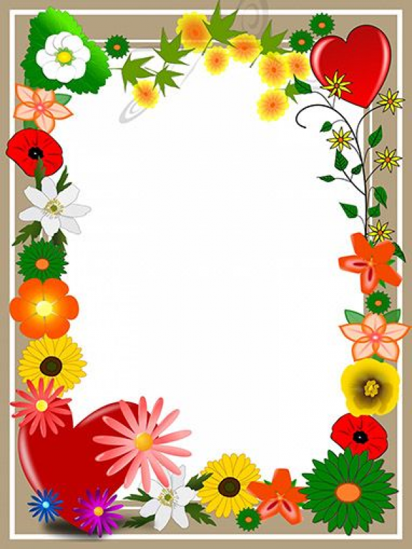 Clipart Flowers Border Bulletin Board and other clipart images on Cliparts ...