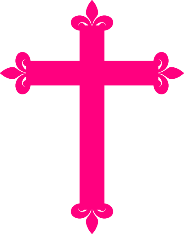 Pink cross clip. 