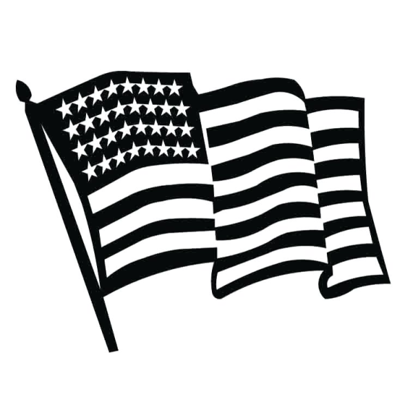 Flags Clipart Black And White Waving Flag and other clipart images on ...