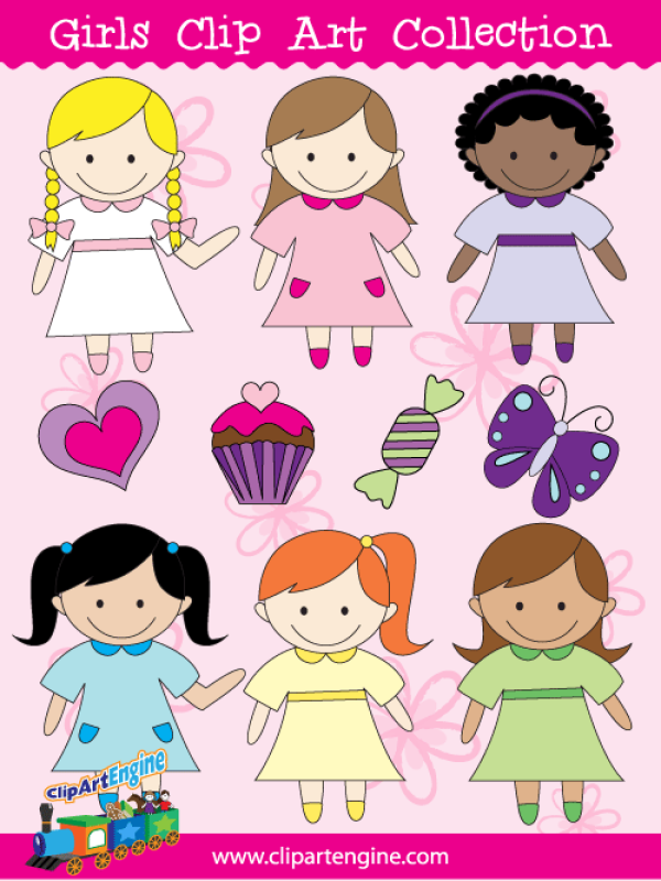 Girl clips. Its a girl Clipart collection.