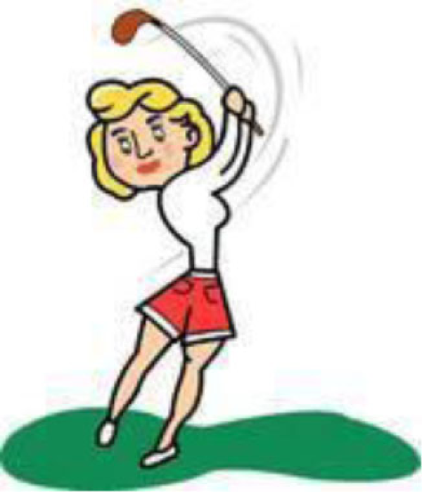 Free female golfer. 