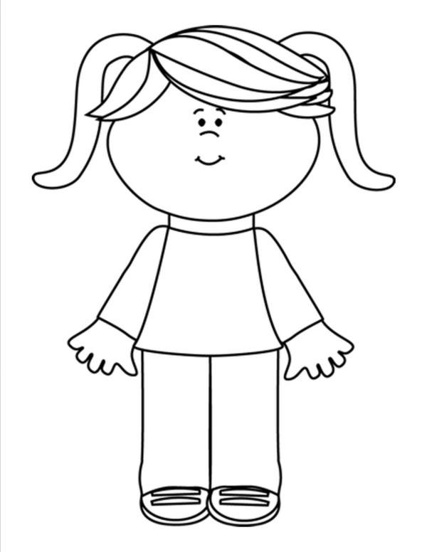 Girl Clipart Outline and other clipart images on Cliparts pub™