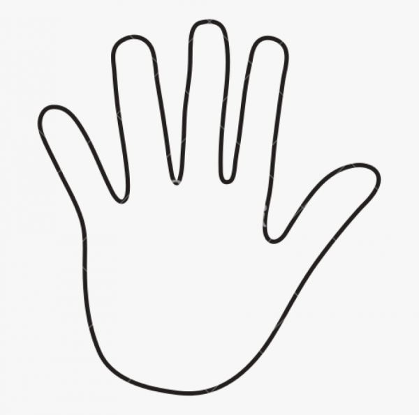 Hand clipart outline