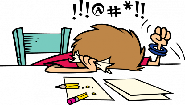 homework stress clipart