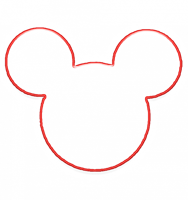 Minnie Ears Outline SVG