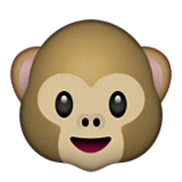 monkey emoji soft toy