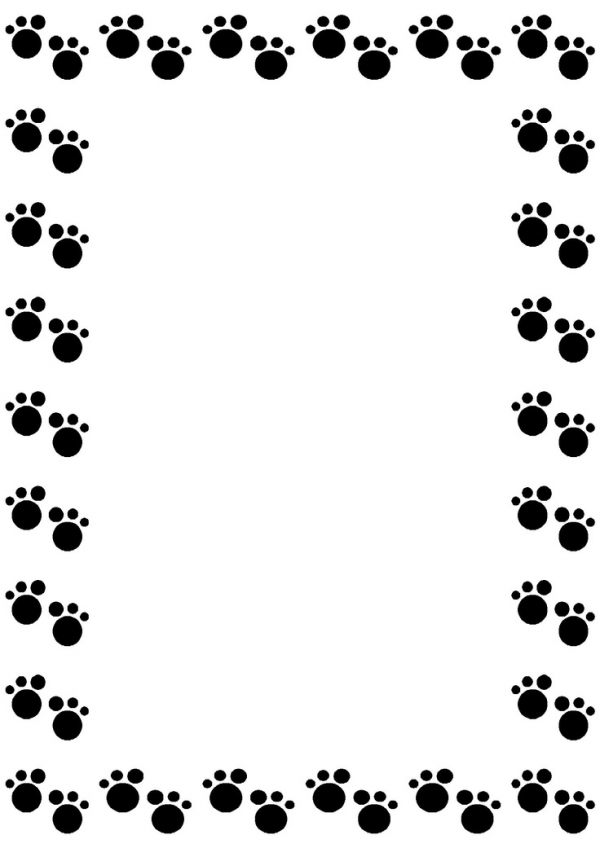Paw Print Border Clipart Bulldog and other clipart images on Cliparts pub™