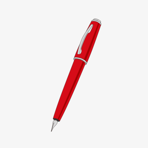 Red pen clipart. 