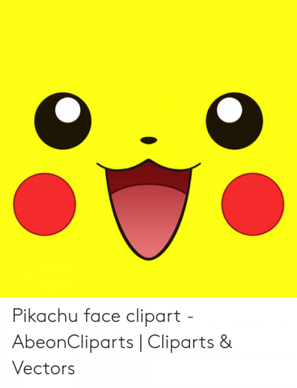 Pikachu face clipart. 